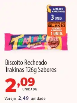 Akki Atacadista Biscoito Recheado Trakinas  Sabores oferta