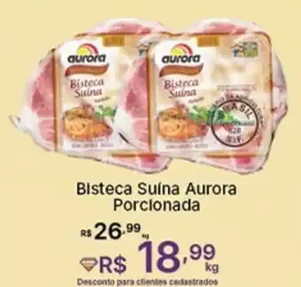 Super Lagoa Bisteca Suína Aurora Porcionada oferta