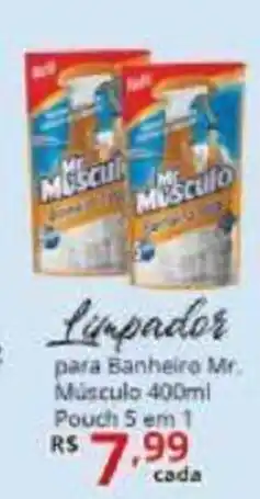 Limpador para banheiro Mr.Musculo 400ml Pouch 5 em 1