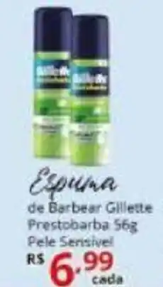 Ricoy Supermercados Espuma de Barbear Gillette Prestobarba 56g Pele Sensivel oferta
