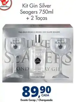 Delta Supermercados Kit Gin Silver Seagers +2 Taças oferta