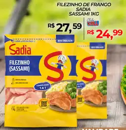 Rede Krill Filezinho de frango sadia sassami oferta