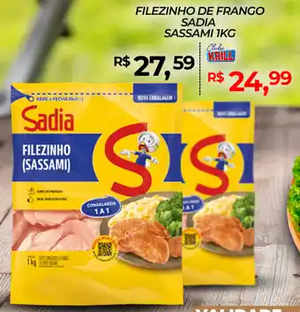 Rede Krill Filezinho de frango sadia sassami oferta