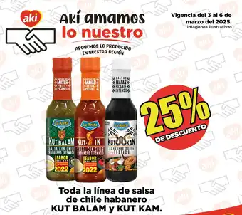 Super Aki Toda la línea de salsa de chile habanero oferta