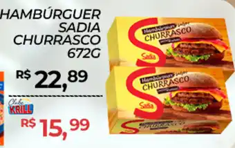 Rede Krill Hamburguer sadia churrasco oferta