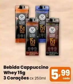 Superfacil Atacado Bebida Cappuccino Whey 15g 3 Corações oferta