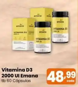 Superfacil Atacado Vitamina D3 2000 UI Emana oferta