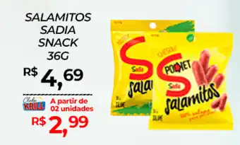 Rede Krill Salamitos sadia snack oferta