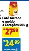 Extra 3 corações - café torrado e moído oferta