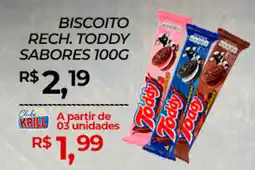 Rede Krill Biscoito rech. toddy sabores oferta