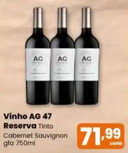 Superfacil Atacado Vinho AG 47 Reserva Tinto Cabernet Sauvignon gfa oferta