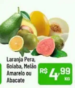 Supermercados Goes Laranja Pera, Goiaba, Melão Amarelo ou Abacate oferta