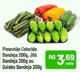 Supermercados Goes Pimentão Colorido Bandeja , Jiló Bandeja  ou Quiabo Bandeja oferta