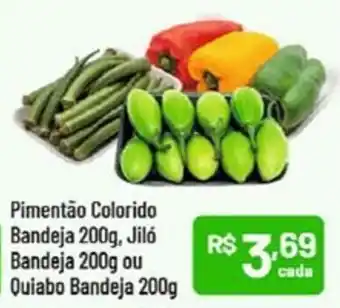 Supermercados Goes Pimentão Colorido Bandeja , Jiló Bandeja  ou Quiabo Bandeja oferta