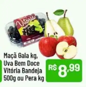 Supermercados Goes Maçã Gala, Uva Bem Doce Vitória Bandeja ou Pera oferta