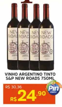 Pinheiro Supermercado Vinho argentino tinto s&p new roads oferta