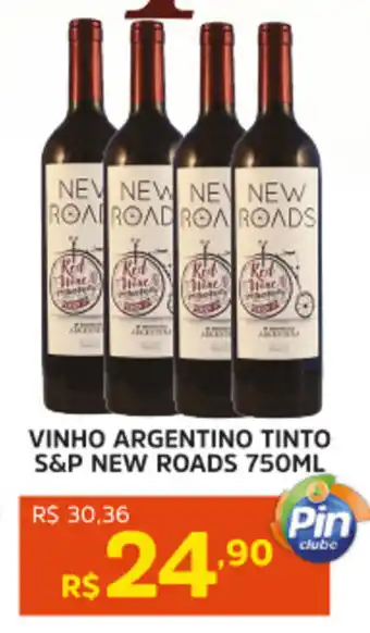 Pinheiro Supermercado Vinho argentino tinto s&p new roads oferta