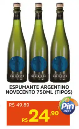 Pinheiro Supermercado Espumante argentino novecento (tipos) oferta