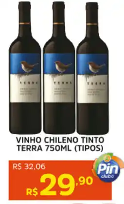 Pinheiro Supermercado Vinho chileno tinto terra (tipos) oferta