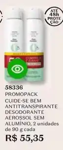 O Boticário Cuide-se bem - promopack cuide-se bem antitranspirante desodorante aerossol sem aluminio oferta