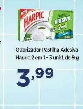 Odorizador Pastilha Adesiva Harptic 2 Em 1