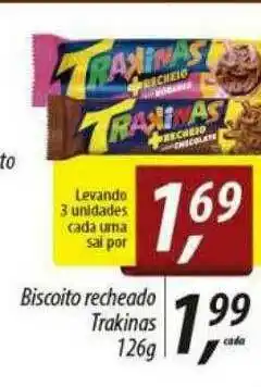 Asun Biscoito Recheado Trakinas oferta
