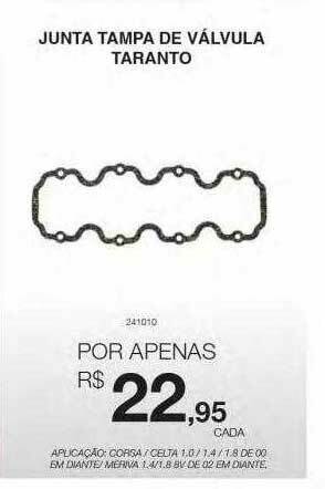 AutoZone Junta Tampa De Válvula Taranto oferta