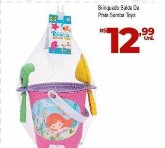 Brasão Supermercados Brinquedo Balde De Praia Samba Toys oferta
