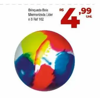 Brasão Supermercados Brinquedo Bola Marmorizada Lider oferta