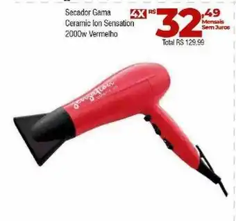 Secador Gama Ceramic Ion Sensation 2000w Vermelho