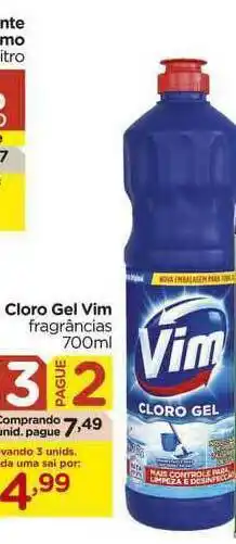 Carrefour Cloro Gel Vim Fragrâncias Leve 3 Pague 2 oferta
