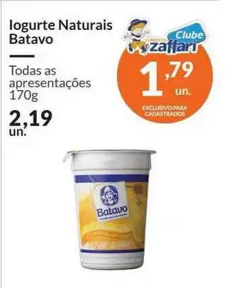 Zaffari Iogurte Naturais Batavo oferta