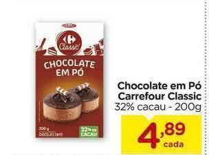 Carrefour Chocolate Em Pó Carrefour Classic oferta