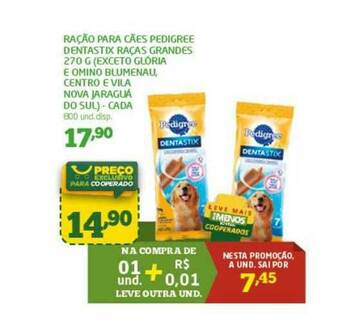 Cooper Ração Para Cães Pedigree Dentastix Raças Grandes oferta