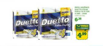 Cooper Papel Higiênico Duetto Folha Dupla oferta