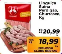 Supermercados Bretas Linguiça Suína Perdigão, Churrasco, oferta