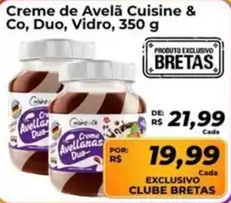 Supermercados Bretas Creme de Avelã Cuisine & Co, Duo, Vidro, oferta