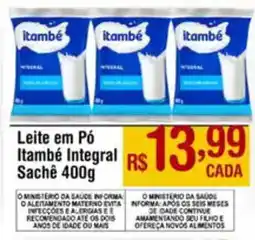 Max Atacadista Leite em Pó Itambé Integral Sachê oferta