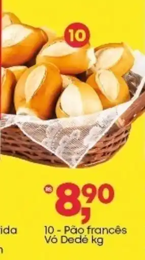 Frangolândia Pão francês Vó Dedé oferta