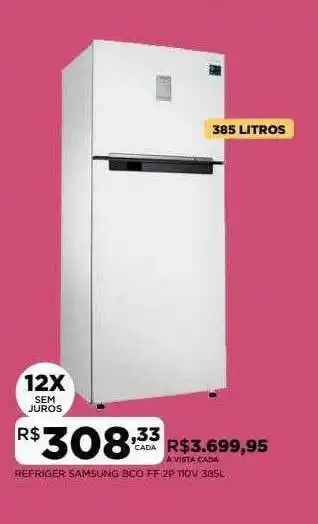 DB Supermercados Refriger Samsung Bco Ff 2p 110v 385l oferta