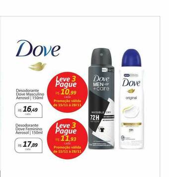 Drogal Desodorante Dove Masculino Aerosol Desodorante Dove Feminino Aerosol oferta