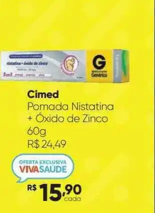 Drogaria São Paulo Cimed Pomada Nistatina + óxido De Zinco oferta