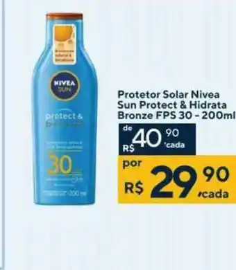 Drogaria Coop Protetor Solar Nivea Sun Protect & Hidrata Bronze Pfs 30 oferta