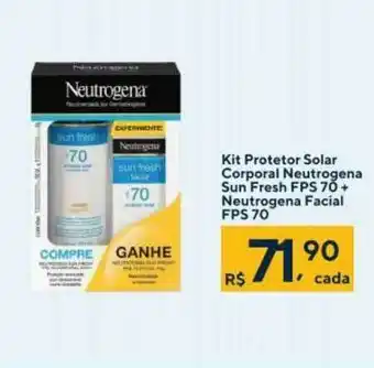 Drogaria Coop Kit Protetor Solar Corporal Neutrogena Sun Fresh Fps 70 + Neutrogena Facial Fps 70 oferta