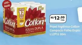 Papel Higiênico Cotton Compacto Folha Dupla L12p11