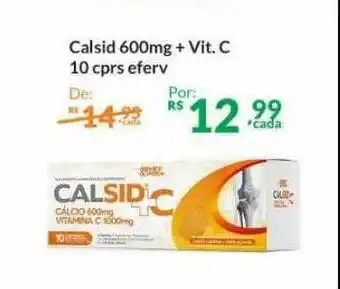 Calsid 600mg + Vit. C 10 Cprs Eferv