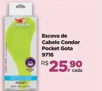 Escova De Cabelo Condor Pocket Gota 9716