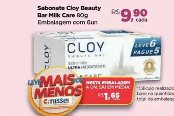 Farmácias Nissei Sabonete Cloy Beauty Bar Milk Care oferta