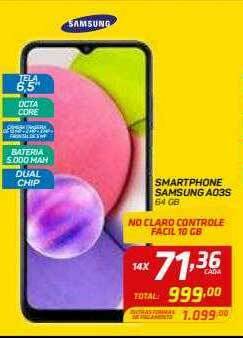 GBarbosa Smartphone Samsung A03s oferta