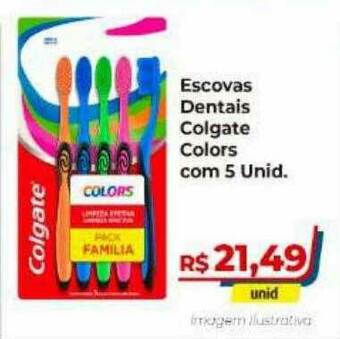 Hiper Moreira Escovas Dentais Colgate Colors Com 5 oferta